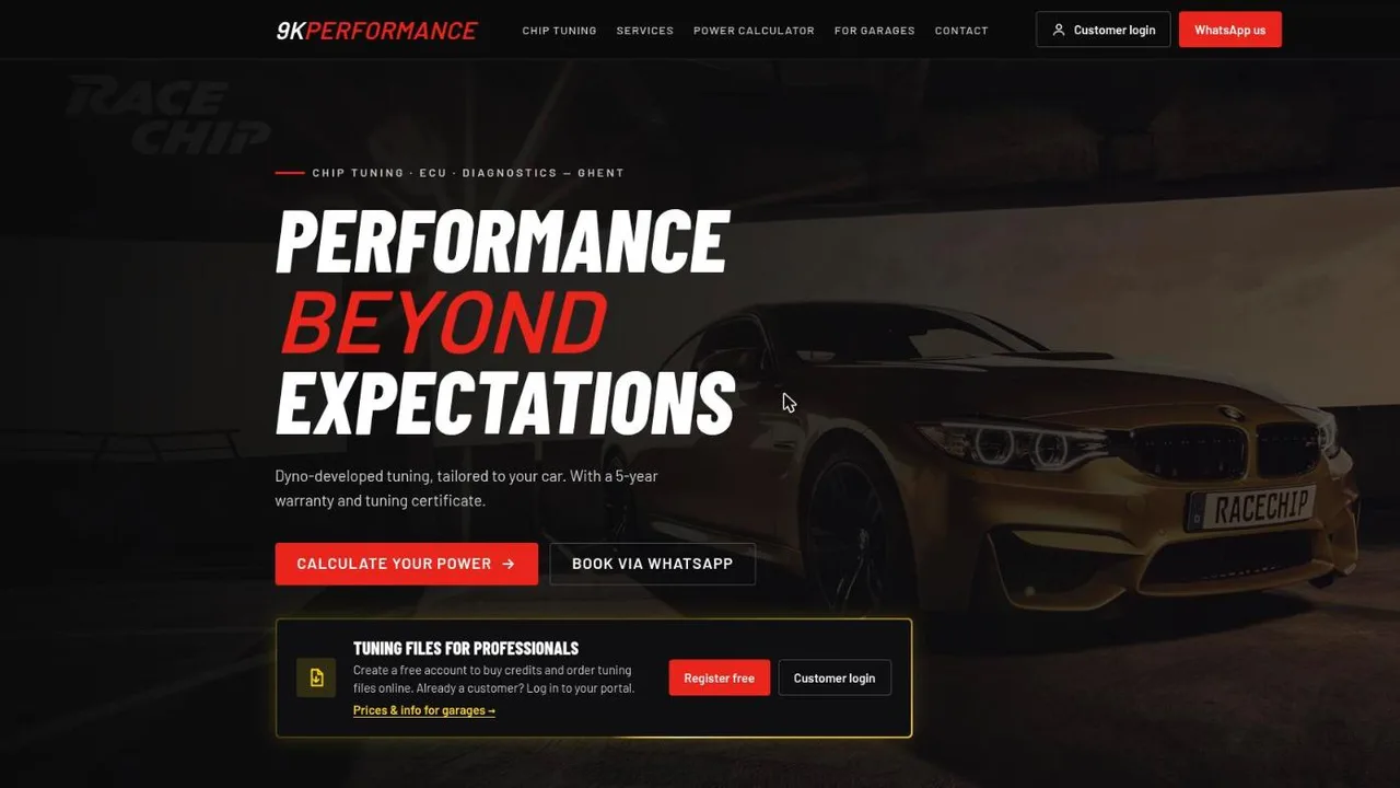 9kPerformance website